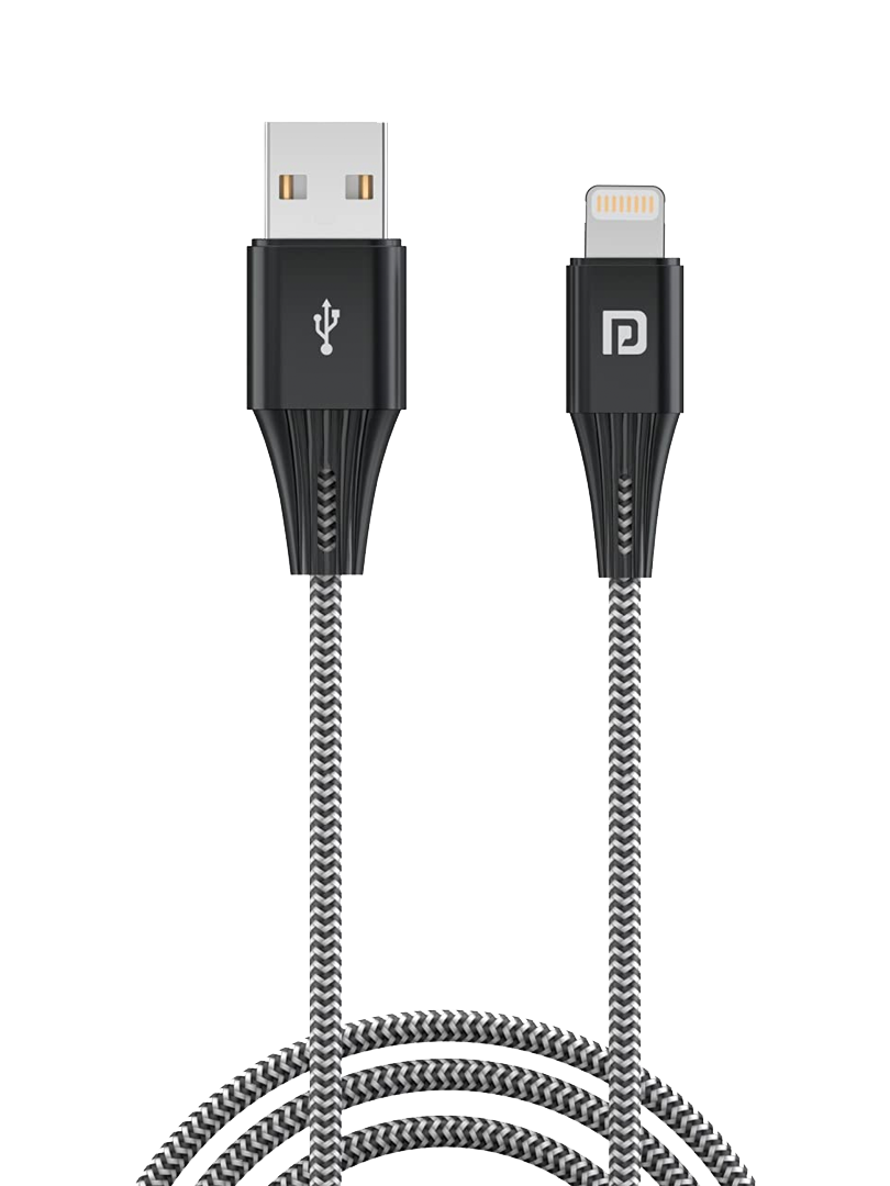 Portronics Metal Heads And Nylon Braided Konnect A Puls  Charging Cable