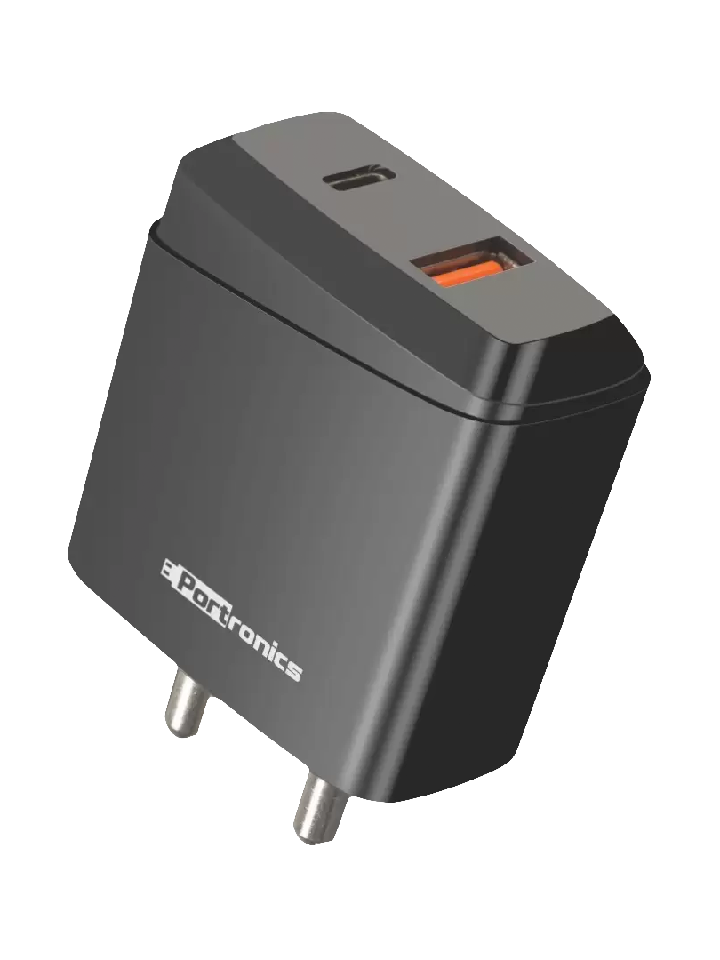 Portronics Adapto 22 Travel Adapter With 3 A Mobile Charger