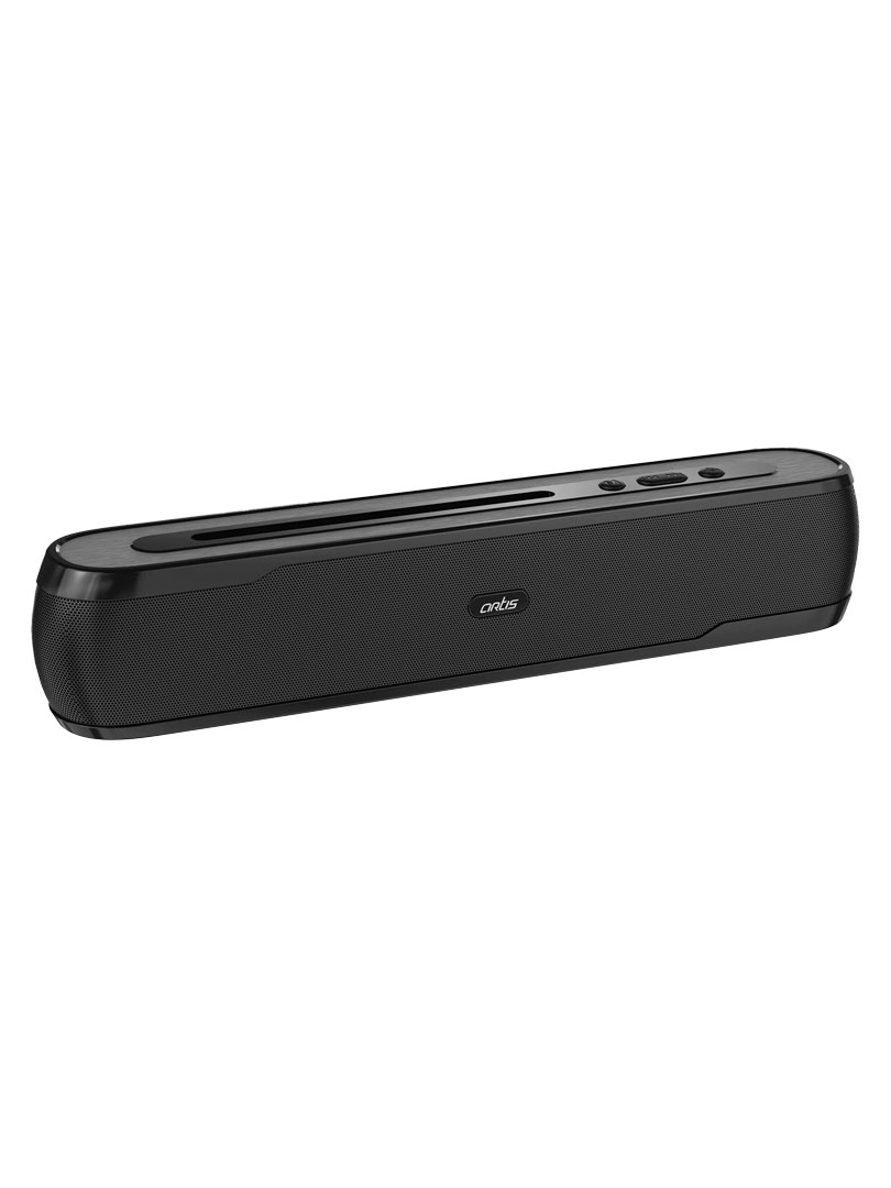 Artis Mini BT Soundbar with Phone stand | 16W output | Handsfree calling | FM radio | Supports USB, TF card & Aux inputs (BT50)