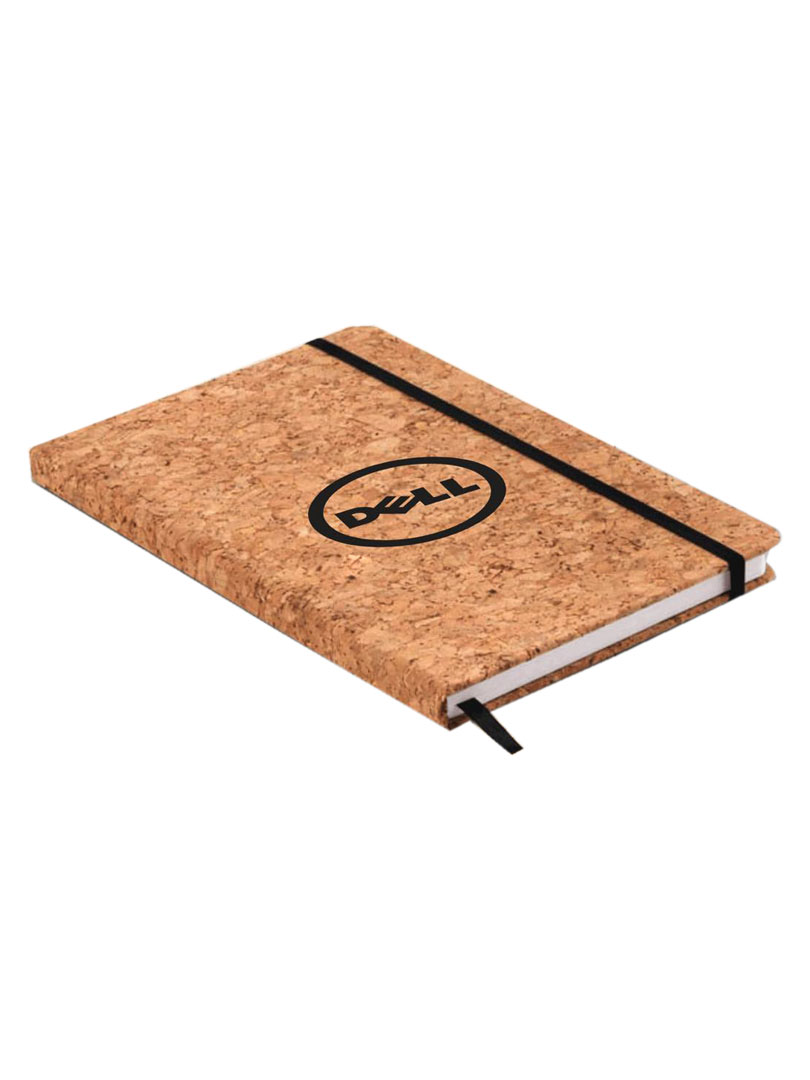 Cork Eco friendly A5 notebook with Hard bound cover and Elastic fastener | With memorandum & Bookmark ribbon | 80 gsm sheets | 160 undated