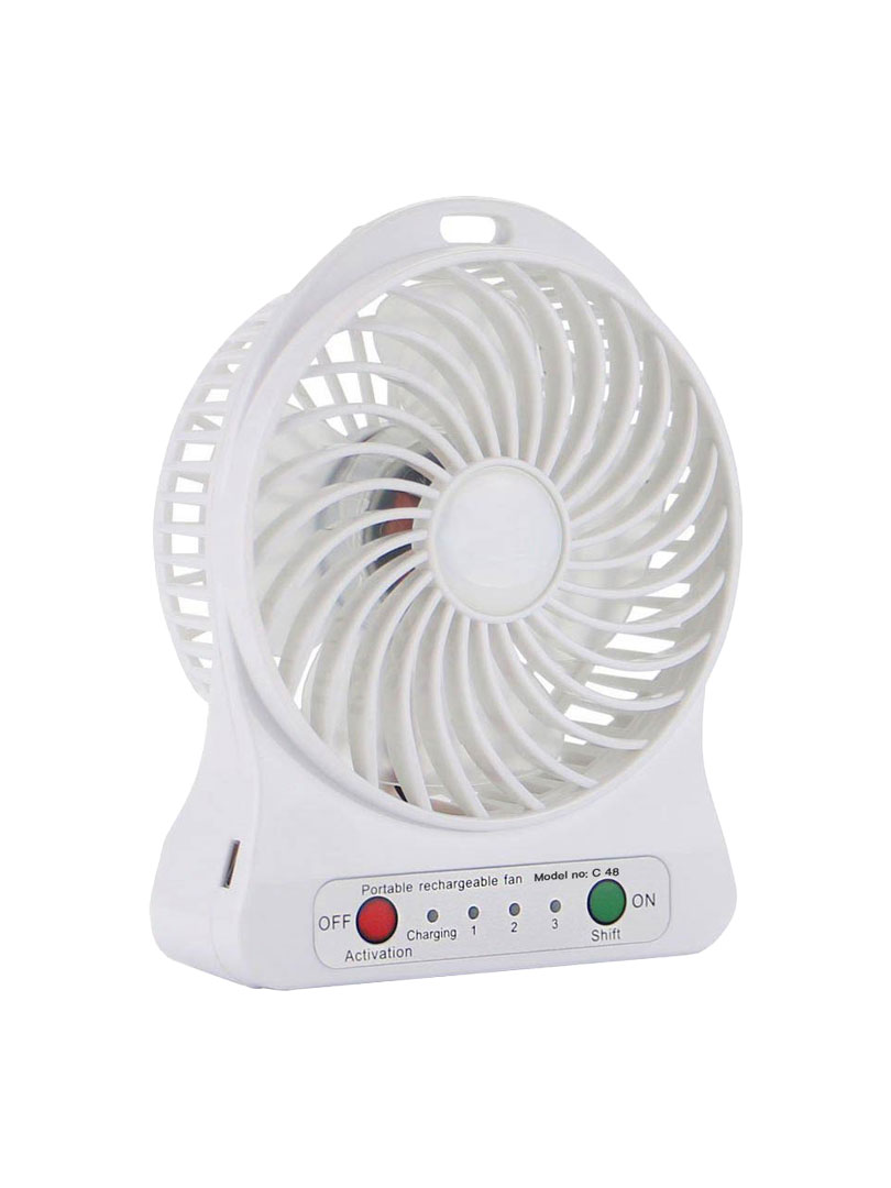 3 speed portable fan with torch and emergency power bank (1,200 mAh)