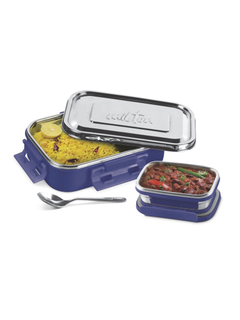 Milton  Steel  Flat Lunch  box