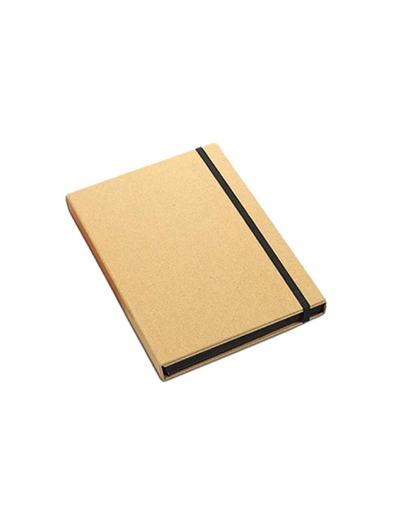 3 fold notebook with wooden stationery set