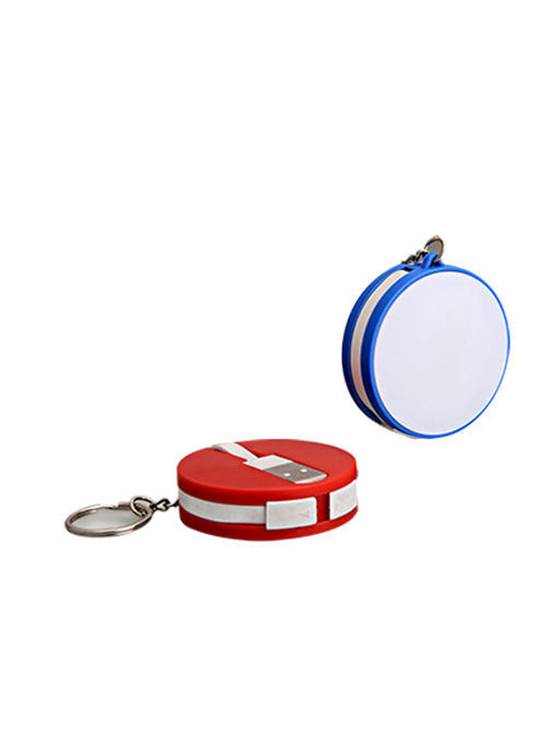 Round data cable with keyring (for android / windows / iPhone)