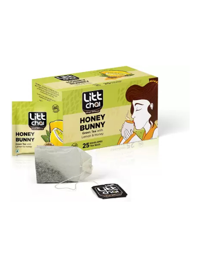 Litt Chai Hunny Bunny Green Tea with Lemon &  Honey | 25 Tea bags