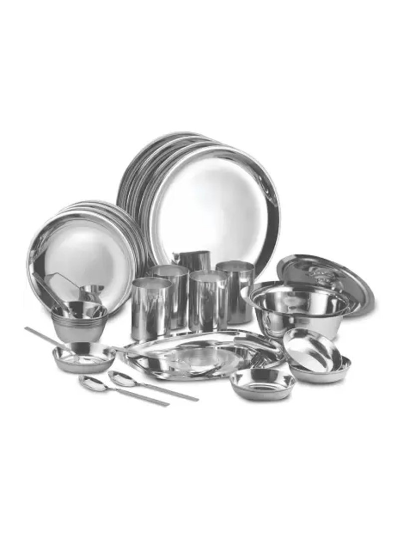 Family Dinner Set: 27 pc Stainless Steel Premium Quality set