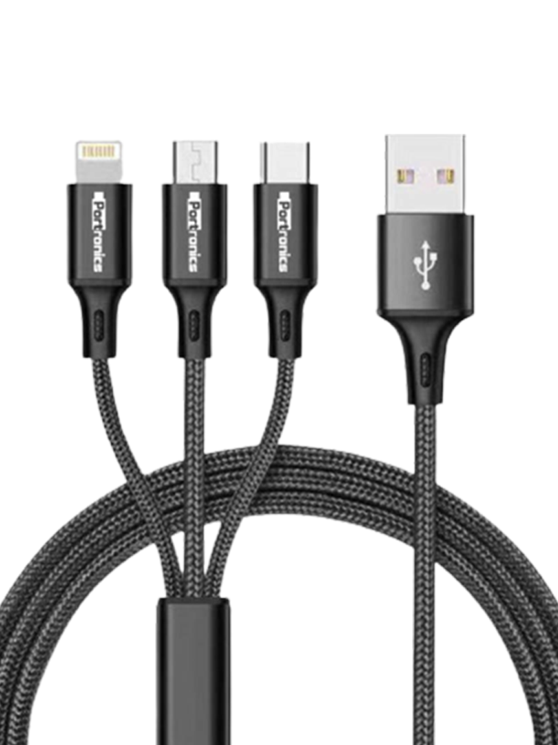 Portronics Konnect A Trio 3 - in - 1 Multifunctional  Cable
