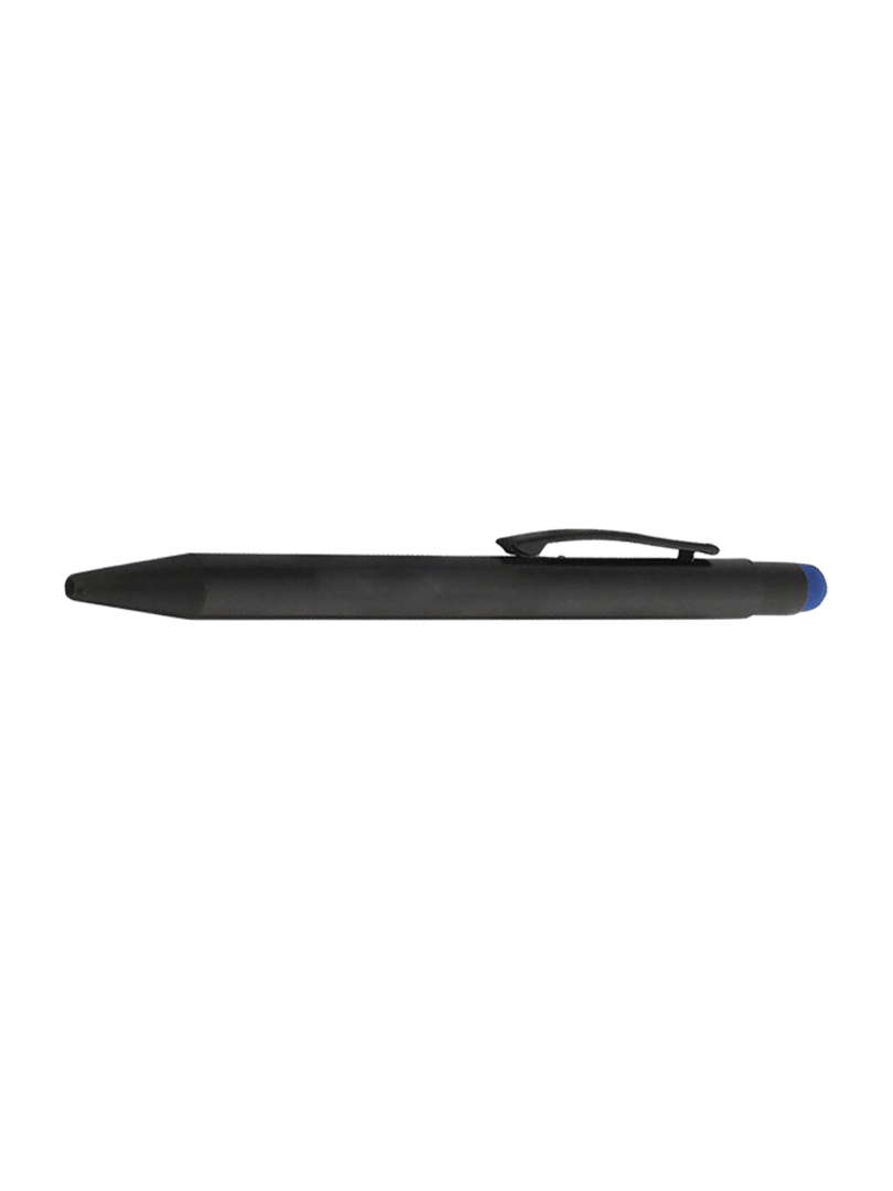 Metal black pen with color stylus | Logo matches stylus color
