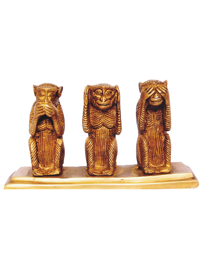 Three Monkey Set made in Brass by Aakrati