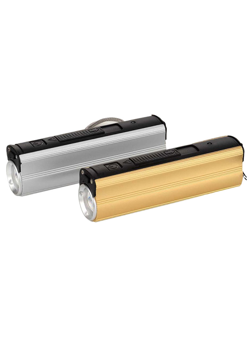 Metal Power bank with Lighter, two level Torch and blinker