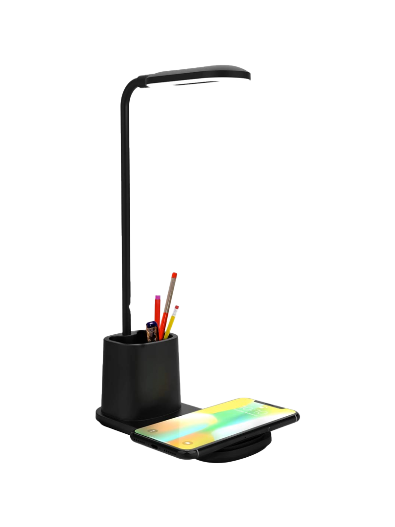 Portronics Brillo II Lamp with Wireless Charging, Pen Holder, LED Indicator