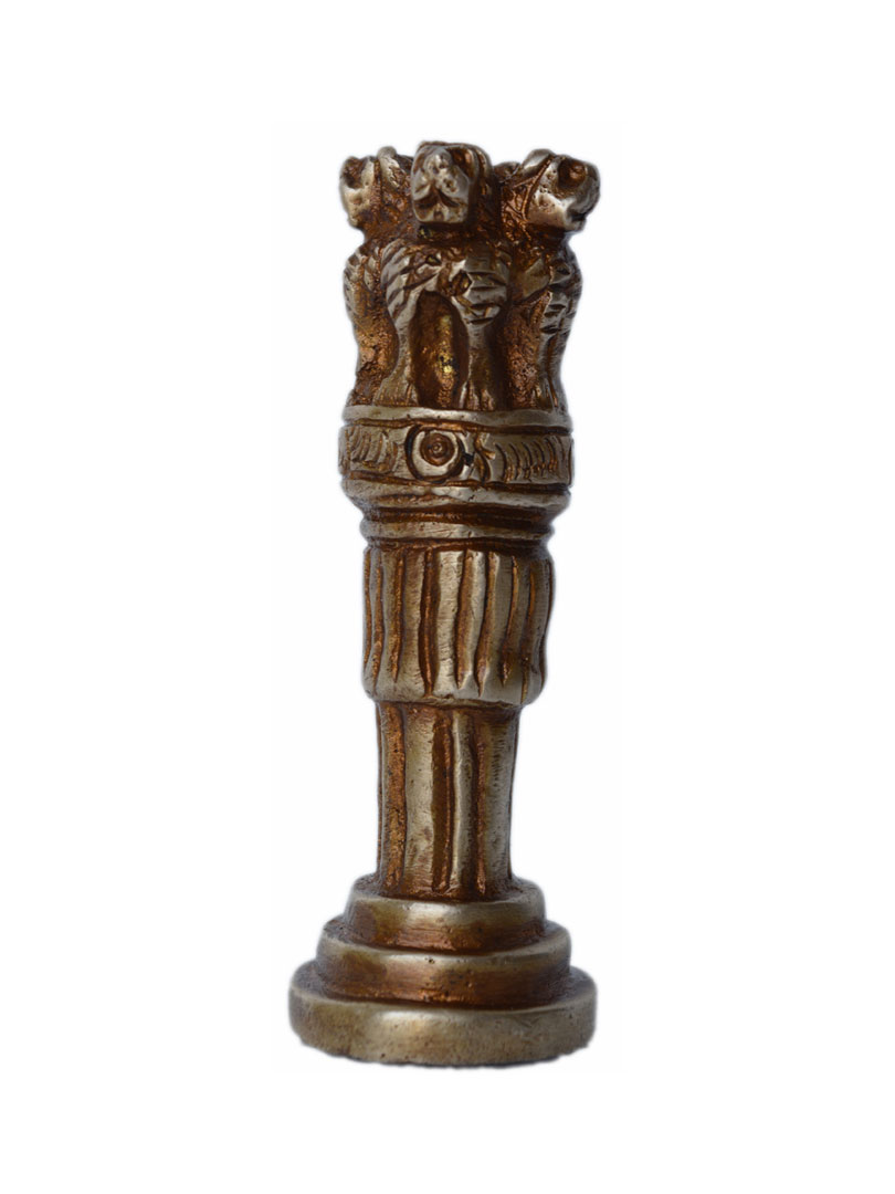 Ashok Stambh ( Satya Mev Jayte ) Brass Statue For Office and Table Decor Showpiece