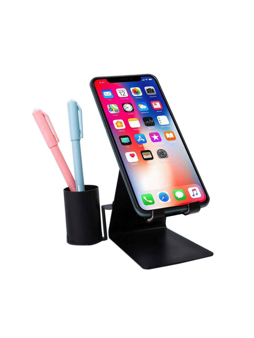 Metal mobile stand with Detachable Tumbler and Writing pad holder | 250 writing sheets included