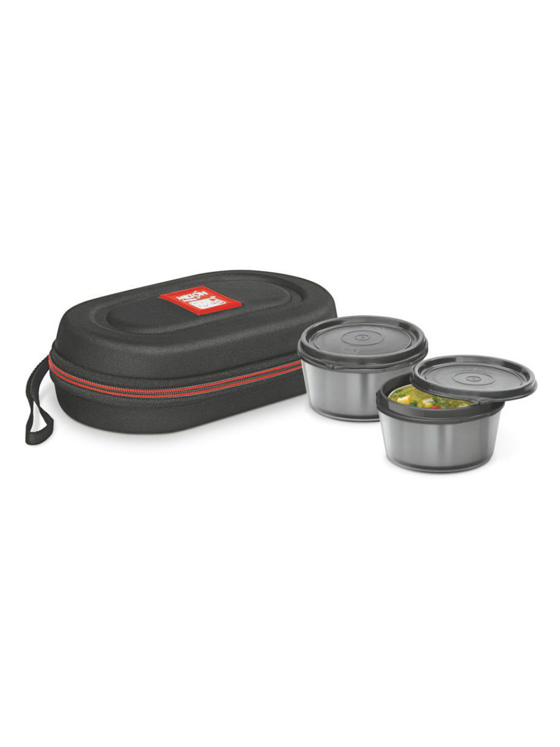 Milton  Nutri Lunch 2 Round Microwable Steel Container