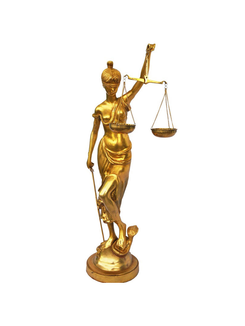 Justice Lady Statue Made in Brass Metal for Decoration